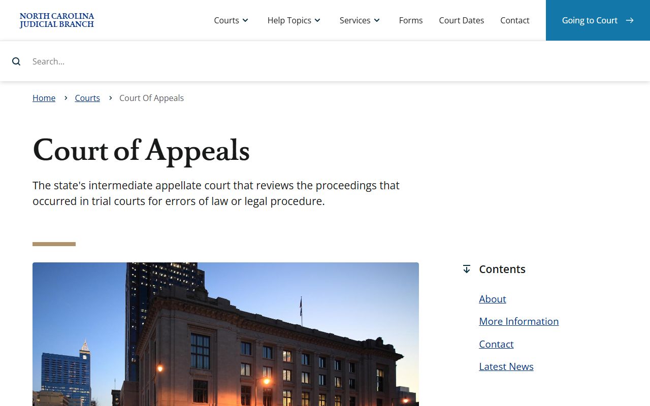 Cabarrus County court records North Carolina Court of Appeals